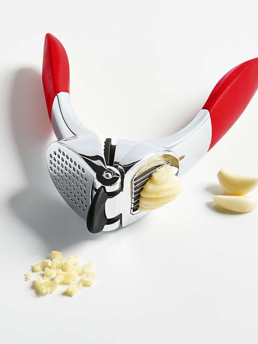 Crate and Barrel Red Garlic Press & Slice